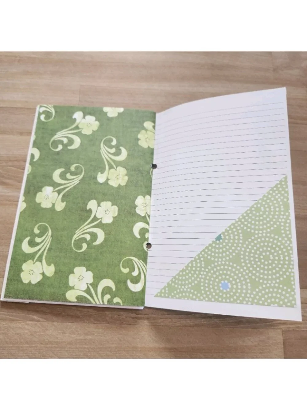 Green Garden Theme Junk Journal Booklet Blank Handmade 8.5 x 5.5